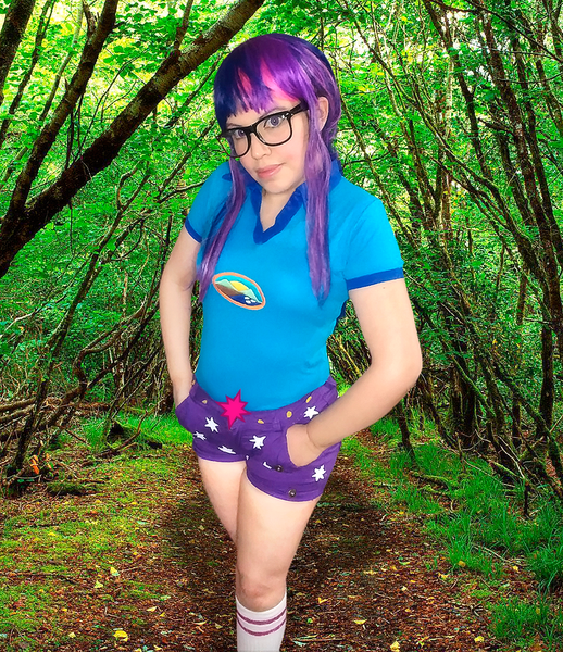 Size: 986x1142 | Tagged: photographer needed, safe, artist:sabrina200415, derpibooru import, sci-twi, twilight sparkle, human, equestria girls, legend of everfree, camp everfree outfits, clothes, cosplay, costume, forest, image, irl, irl human, irl photo, photo, png, tree