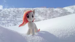 Size: 1024x575 | Tagged: safe, derpibooru import, photographer:pakapaka1993, oc, oc:poniko, unofficial characters only, pony, image, irl, irl photo, japan, jpeg, photo, plushie, snow, solo, tree, winter