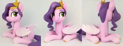 Size: 5184x1920 | Tagged: safe, artist:sparkle257, derpibooru import, pipp petals, pony, figurine, g5, image, irl, jpeg, lying down, photo, prone, solo