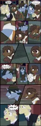 Size: 1280x3894 | Tagged: safe, artist:mr100dragon100, derpibooru import, earth pony, unicorn, comic, dark forest au's dr. jekyll and mr. hyde, dr jekyll and mr hyde, griffin (character), image, png, punch, rock, street, thug