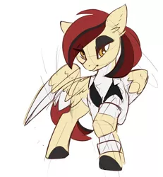 Size: 544x590 | Tagged: safe, artist:beardie, derpibooru import, oc, oc:casino royale, unofficial characters only, pegasus, clothes, dress shirt, eyeshadow, female, image, jpeg, makeup, shirt, vest