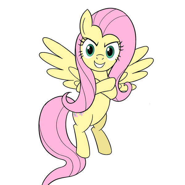 Size: 2000x2000 | Tagged: safe, artist:sazanamibd, derpibooru import, fluttershy, pegasus, pony, crossed hooves, female, flying, image, looking at you, mare, png, simple background, solo, white background