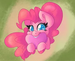 Size: 2598x2119 | Tagged: safe, artist:leadhooves, derpibooru import, pinkie pie, earth pony, pony, abstract background, cute, diapinkes, female, heart eyes, holiday, image, jpeg, looking at you, mare, open mouth, solo, unshorn fetlocks, valentine's day, wingding eyes