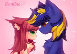 Size: 2409x1694 | Tagged: safe, derpibooru import, oc, oc:airi, oc:vajr, unofficial characters only, bat pony, unicorn, holiday, image, png, rcf community, valentine's day