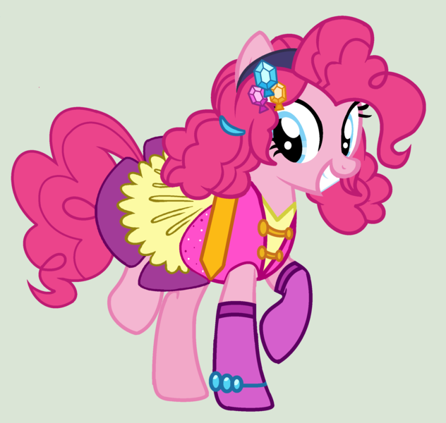 Size: 2336x2216 | Tagged: safe, artist:yulianapie26, derpibooru import, earth pony, pony, equestria girls, legend of everfree, base used, clothes, crystal guardian, dress, equestria girls outfit, eyelashes, female, grin, image, mare, png, raised hoof, simple background, smiling, socks, solo