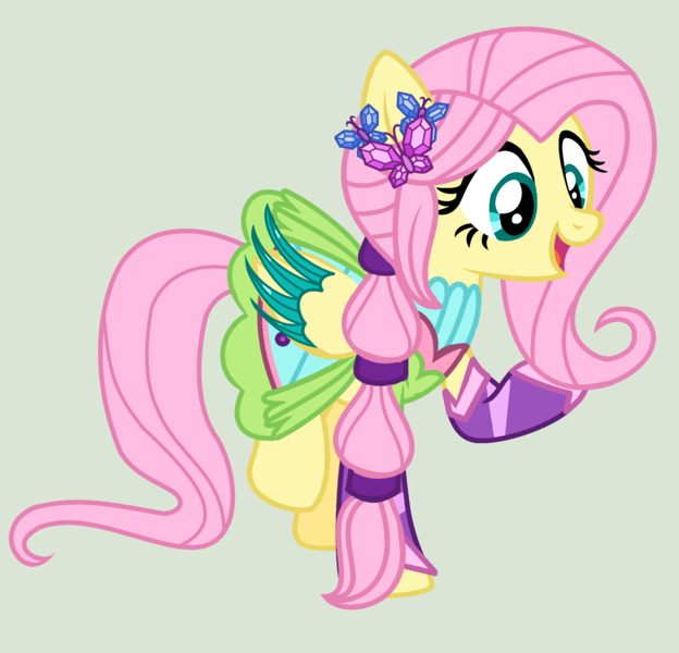 Size: 2304x2216 | Tagged: safe, artist:yulianapie26, derpibooru import, fluttershy, pony, equestria girls, legend of everfree, base used, clothes, crystal guardian, dress, equestria girls outfit, eyelashes, female, image, mare, png, simple background, solo, wings