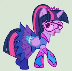 Size: 2176x2152 | Tagged: safe, artist:yulianapie26, derpibooru import, twilight sparkle, twilight sparkle (alicorn), alicorn, pony, equestria girls, legend of everfree, base used, clothes, colored wings, crystal guardian, dress, equestria girls outfit, eyelashes, female, image, mare, png, simple background, solo, two toned wings, visor, wings