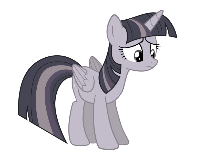 Size: 4000x3000 | Tagged: safe, artist:vvolllovv, artist:wardex101, derpibooru import, edit, twilight sparkle, twilight sparkle (alicorn), alicorn, pony, discorded, discorded twilight, female, image, png, sad, simple background, solo, transparent background, vector