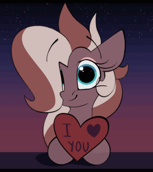 Size: 1784x2000 | Tagged: safe, artist:arume_lux, derpibooru import, oc, oc:efflorescence, unofficial characters only, pony, animated, blinking, bust, female, gif, heart, holiday, image, looking at you, makeup, mare, solo, valentine's day