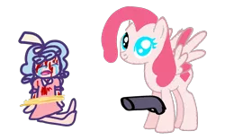 Size: 1920x1200 | Tagged: semi-grimdark, artist:aonatsu_ki, cozy glow, diamond rose, pegasus, pony, abuse, blood, bondage, child abuse, clothes, cozybuse, crying, dress, duo, eyes closed, gun, handgun, hooves, image, no tail, open mouth, pistol, png, shitposting, simple background, sitting, smiling, spread wings, standing, transparent background, weapon, wings, wtf