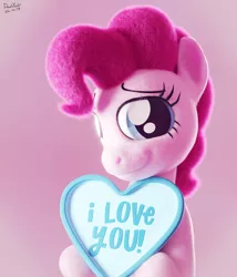 Size: 3000x3500 | Tagged: safe, artist:dashyoshi, derpibooru import, pinkie pie, earth pony, pony, 3d, blender, blender cycles, cute, diapinkes, heart, holiday, i love you, image, jpeg, looking at you, smiling, smiling at you, solo, valentine's day