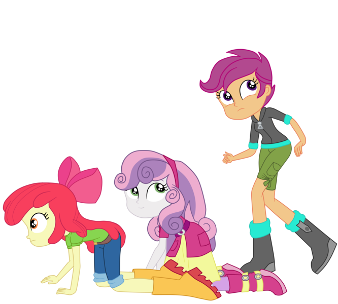 Size: 3700x3333 | Tagged: safe, artist:gmaplay, derpibooru import, apple bloom, scootaloo, sweetie belle, equestria girls, equestria girls series, happily ever after party, happily ever after party: applejack, image, png, solo