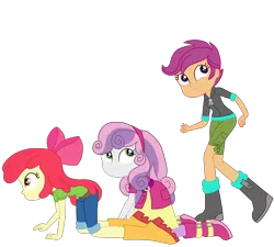 Size: 3700x3333 | Tagged: safe, artist:gmaplay, derpibooru import, apple bloom, scootaloo, sweetie belle, equestria girls, equestria girls series, happily ever after party, happily ever after party: applejack, image, png, solo