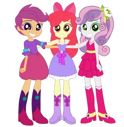 Size: 4070x4163 | Tagged: safe, artist:gmaplay, derpibooru import, apple bloom, scootaloo, sweetie belle, a photo booth story, eqg summertime shorts, equestria girls, cute, image, photo booth, png, solo