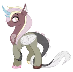 Size: 794x790 | Tagged: safe, artist:ipandacakes, derpibooru import, oc, hybrid, female, image, interspecies offspring, offspring, parent:discord, parent:fluttershy, parents:discoshy, png, simple background, solo, transparent background