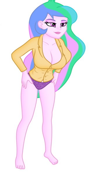 Size: 1700x3300 | Tagged: suggestive, derpibooru import, edit, editor:ah96, princess celestia, equestria girls, equestria girls series, big breasts, breast edit, breasts, busty princess celestia, cleavage, clothes, female, image, lace underwear, ms paint, panties, png, principal celestia, purple underwear, shading, simple background, smiling, solo, solo female, transparent background, underwear, underwear edit