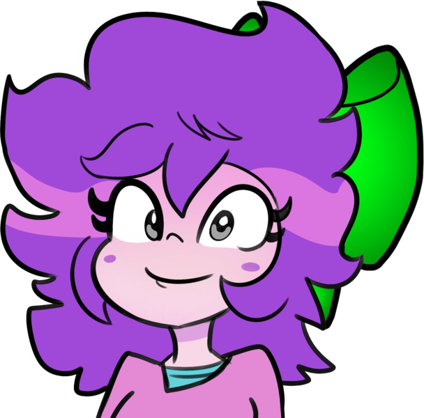 Size: 1319x1301 | Tagged: safe, artist:tjpones, derpibooru import, oc, oc:mable syrup, unofficial characters only, equestria girls, bow, bust, deaf, hair bow, image, mute, png, portrait, purple hair, simple background, solo, transparent background