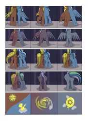 Size: 2904x4000 | Tagged: safe, artist:palibrik, author:bigonionbean, derpibooru import, compass star, evening star, party favor, thunderlane, oc, oc:gusty guide, oc:shocker streak, oc:wonder weather, alicorn, earth pony, pegasus, pony, unicorn, comic:securing a sentinel, alicorn oc, broken, butt, carousel boutique, comic, commissioner:bigonionbean, cutie mark, drunk, flank, forced, fused legs, fusion, fusion:gusty guide, fusion:shocker streak, fusion:wonder weather, high res, horn, image, large butt, magic, male, merge, merging, not an alicorn, offscreen character, plot, png, ponyville, potion, sequence, shattered, shocked, simple background, stallion, tail, wings