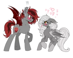 Size: 3024x2411 | Tagged: safe, artist:nightydream, derpibooru import, oc, oc:blood moon, oc:moonbite, unofficial characters only, bat pony, pony, female, image, male, mare, png, stallion