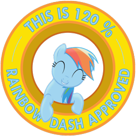 Size: 269x269 | Tagged: safe, artist:ambris, derpibooru import, rainbow dash, pegasus, pony, 20% cooler, approved, female, image, mare, png, seal of approval, simple background, solo, transparent background