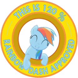 Size: 269x269 | Tagged: safe, artist:ambris, derpibooru import, rainbow dash, pegasus, pony, 20% cooler, approved, female, image, mare, png, seal of approval, simple background, solo, transparent background