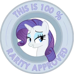 Size: 269x269 | Tagged: safe, artist:ambris, derpibooru import, rarity, image, png, seal of approval