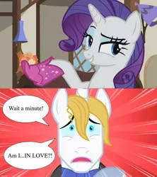 Size: 1280x1440 | Tagged: safe, derpibooru import, edit, edited screencap, screencap, prince blueblood, rarity, it isn't the mane thing about you, boots, clothes, female, glitter boots, image, jpeg, male, rariblood, shipping, shipping domino, shoes, straight