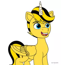 Size: 2835x3030 | Tagged: safe, artist:lynnthenerdkitty, derpibooru import, alicorn, bee, insect, pony, spoiler:g5, bumblebee, crossover, g5, image, png