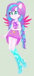 Size: 255x570 | Tagged: safe, artist:yulianapie26, derpibooru import, princess flurry heart, equestria girls, legend of everfree, base used, boots, braid, clothes, equestria girls-ified, female, high heel boots, image, png, ponied up, shoes, simple background, solo