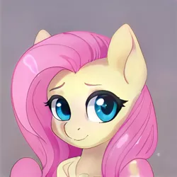 Size: 1024x1024 | Tagged: safe, artist:thisponydoesnotexist, derpibooru import, machine learning generated, gray background, image, jpeg, neural network, not fluttershy, simple background