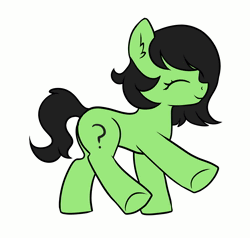Size: 1134x1080 | Tagged: safe, artist:dumbwoofer, derpibooru import, oc, oc:anonfilly, pony, animated, dancing, dancing polish cow, eyes closed, female, filly, foal, happy, image, meme, music, simple background, smiling, solo, solo female, underhoof, webm