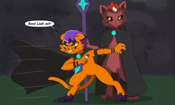 Size: 1551x934 | Tagged: safe, artist:chedx, derpibooru import, abyssinian, comic:the storm kingdom, alternate universe, image, magic, png, the black paw warlocks