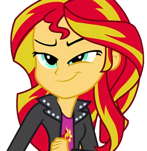 Size: 1202x1236 | Tagged: safe, derpibooru import, edit, edited screencap, screencap, sunset shimmer, equestria girls, rainbow rocks, background removed, female, image, not a vector, png, simple background, smiling, smirk, smug, transparent background