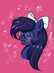 Size: 1627x2183 | Tagged: safe, artist:nightydream, derpibooru import, oc, oc:shadow twinkle, pony, blushing, cute, female, glasses, image, mare, png, smiling, trans female, transgender