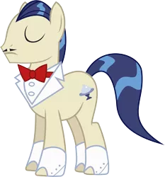 Size: 6583x7062 | Tagged: safe, artist:wissle, derpibooru import, savoir fare, earth pony, pony, absurd resolution, bowtie, clothes, eyes closed, facial hair, horte cuisine, image, male, moustache, png, simple background, solo, stallion, transparent background, vector, waiter