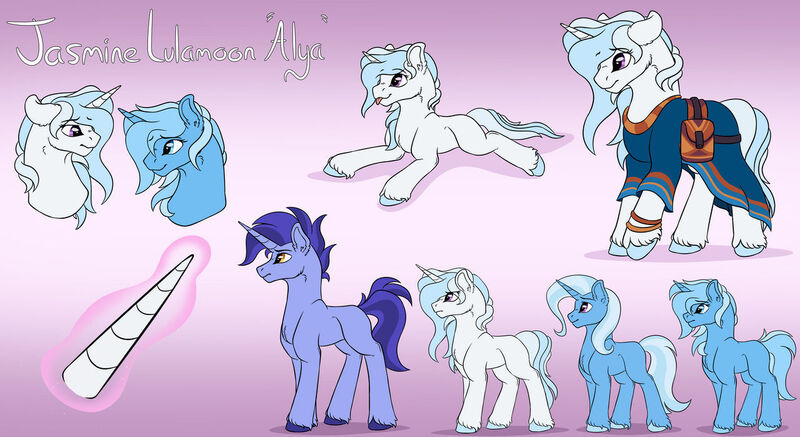 Size: 1280x699 | Tagged: safe, artist:devonella, derpibooru import, hoo'far, trixie, pony, unicorn, female, image, jpeg, male, offspring, parent:hoo'far, parent:trixie, parents:trixfar, shipping, straight, trixfar