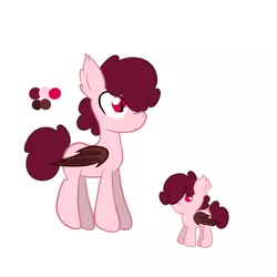 Size: 1024x1024 | Tagged: safe, artist:alandisc, derpibooru import, oc, oc:berrymint, ponified, unofficial characters only, bat, bat pony, pony, baby, baby batpony, baby pony, bat pony oc, bat wings, blank flank, child, ear fluff, folded wings, full body, gay spawn, genderless, hair covering face, hooves, image, jpeg, magical gay spawn, missing cutie mark, newborn, offspring, older, parents:oc x oc, red eyes, simple background, slit pupils, small, small wings, tail, teenager, white background, wings