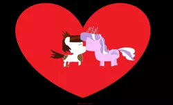 Size: 2166x1322 | Tagged: safe, artist:coltfan97, derpibooru import, diamond tiara, pipsqueak, earth pony, pony, 1000 hours in ms paint, black background, female, heart, image, kissing, love, male, piptiara, png, shipping, simple background, straight