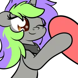 Size: 1920x1920 | Tagged: artist needed, safe, derpibooru import, oc, oc:frenzy nuke, unofficial characters only, pony, unicorn, collar, heart, image, png, simple background, solo, transparent background
