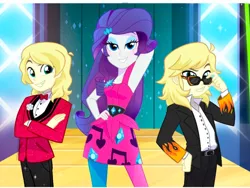 Size: 2160x1620 | Tagged: safe, derpibooru import, rarity, equestria girls, life is a runway, alinabrook, armpits, cody, crossover, equestria girls-ified, g4, hand on hip, image, png, the sweet life of zack and cody, zack