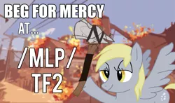 Size: 955x563 | Tagged: safe, derpibooru import, derpy hooves, pony, /mlp/, /mlp/ tf2 general, axtinguisher, image, png, team fortress 2