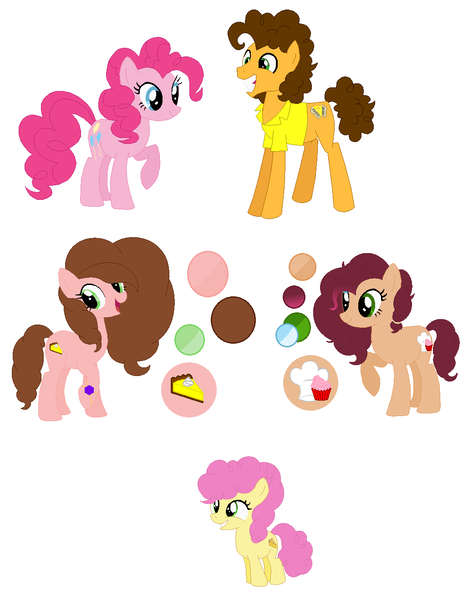 Size: 1039x1318 | Tagged: safe, artist:mlplpstoycustoms, derpibooru import, cheese sandwich, li'l cheese, pinkie pie, oc, earth pony, pony, the last problem, base used, cheesepie, color palette, family, female, image, male, offspring, parent:cheese sandwich, parent:pinkie pie, parents:cheesepie, png, shipping, simple background, straight, white background