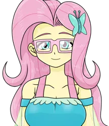 Size: 640x740 | Tagged: safe, alternate version, artist:batipin, derpibooru import, fluttershy, equestria girls, cute, glasses, image, looking at you, png, shyabetes, simple background, transparent background