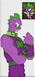 Size: 696x1504 | Tagged: suggestive, artist:spike-love, derpibooru import, spike, anthro, dragon, adult, adult dragon, adult spike, angry, baby, baby dragon, image, kung fu, older, older spike, photo, png, spoilers for another series