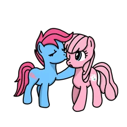 Size: 768x768 | Tagged: safe, artist:danielthebrony57, derpibooru import, baby cuddles, baby tiddlywinks, earth pony, pony, :o, baby, baby ponies, baby pony, baby tiddlybetes, cuddlebetes, cuddlewinks, cute, duo, eyes closed, female, filly, foal, g1, g1 to g4, g4, generation leap, image, kissing, lesbian, o, o mouth, one eye closed, open mouth, png, shipping, simple background, that was fast, transparent background