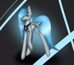 Size: 2618x2291 | Tagged: safe, artist:maneblue, derpibooru import, oc, unofficial characters only, pegasus, pony, abstract background, female, image, jpeg, mare, pegasus oc, peytral, raised hoof, signature, solo, wings