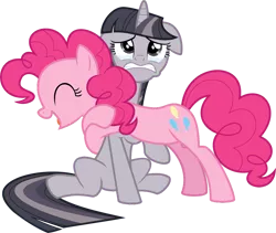 Size: 3950x3333 | Tagged: safe, anonymous artist, artist:mrcbleck, derpibooru import, edit, pinkie pie, twilight sparkle, pony, crying, crylight sparkle, discorded, discorded twilight, high res, hug, image, palindrome get, png, simple background, transparent background, vector