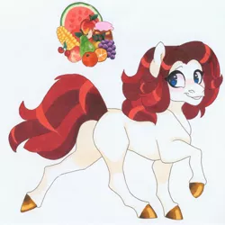 Size: 2903x2903 | Tagged: safe, artist:frozensoulpony, derpibooru import, oc, oc:ambrosia cornucopia, earth pony, pony, female, filly, foal, image, jpeg, solo, traditional art