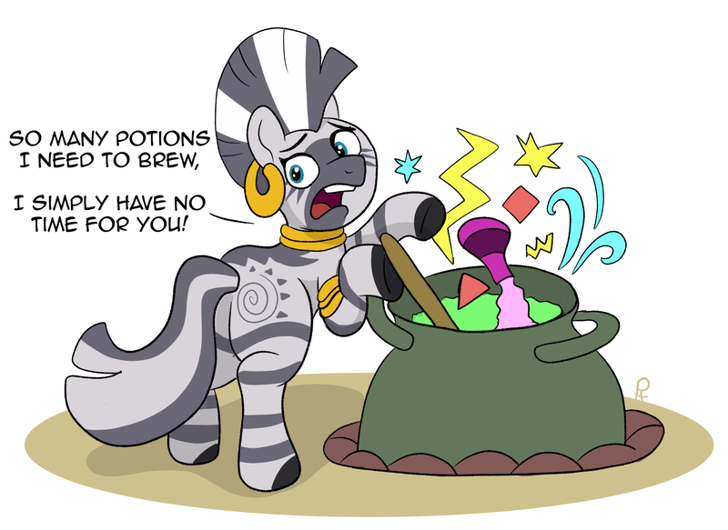 Size: 1692x1234 | Tagged: safe, artist:pony-thunder, derpibooru import, zecora, cauldron, comic, image, png, solo