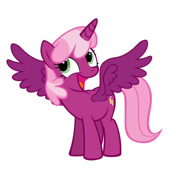 Size: 1500x1500 | Tagged: safe, artist:lil' pegasus, derpibooru import, cheerilee, alicorn, pony, alicornified, cheericorn, female, full body, green eyes, hooves, horn, image, looking up, mare, open mouth, open smile, png, race swap, simple background, smiling, solo, spread wings, standing, tail, transparent background, two toned mane, vector, wings